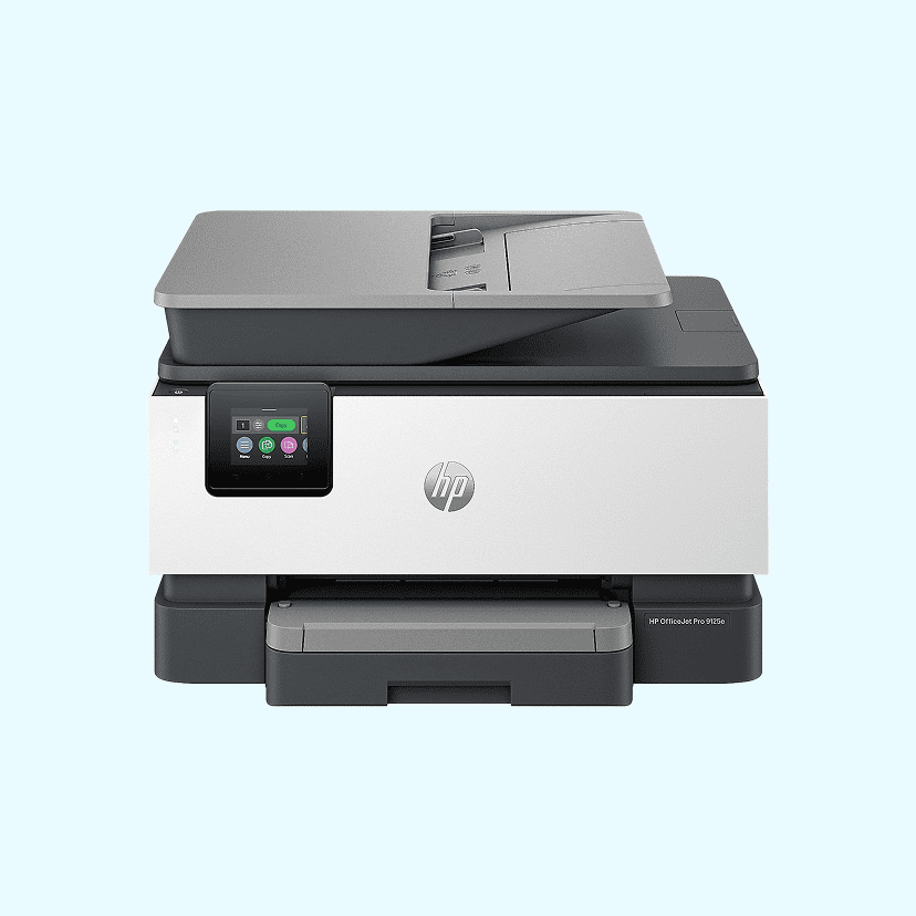 HP OfficeJet Pro 9125e Wireless All-in-One Color Inkjet Printer, print, scan, copy, fax, duplex, best for office, 3-mo free Instant Ink, AI-enabled