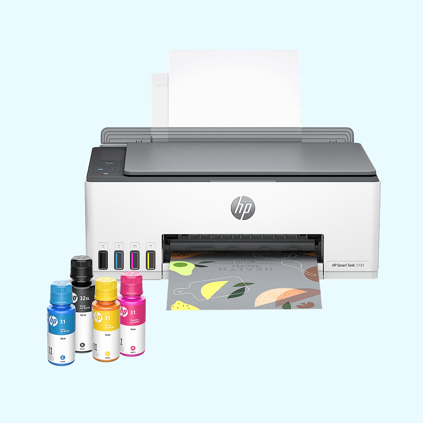 HP Smart Tank 5101 Wireless All-in-One Ink Tank Printer with up to 2 years of ink included, AI-enabled (1F3Y0A)