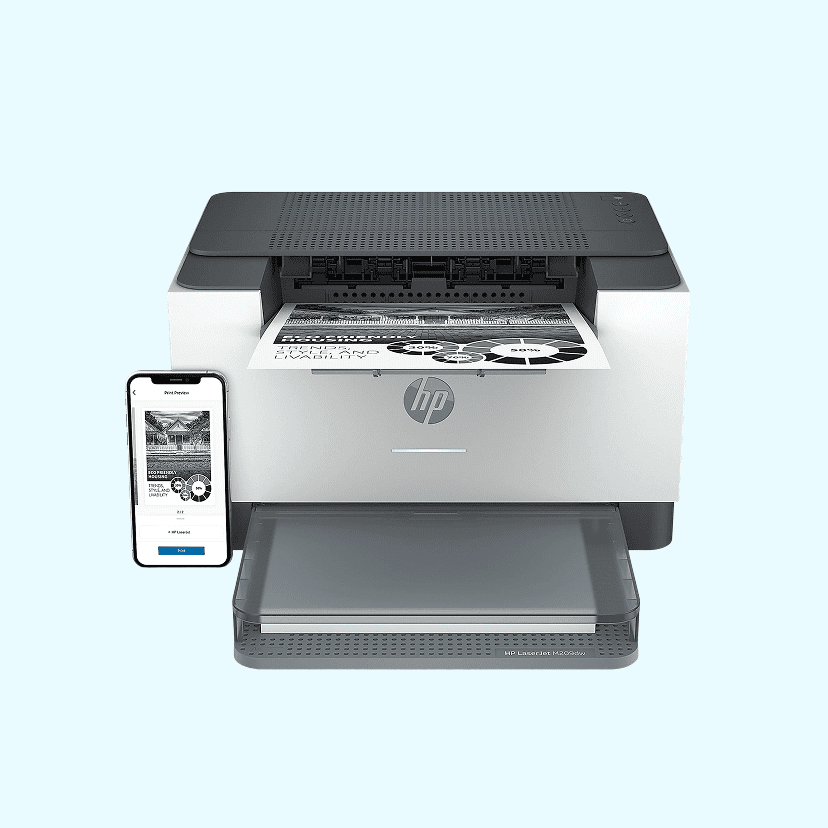 HP LaserJet M209dw Wireless Black & White Printer (6GW62F)